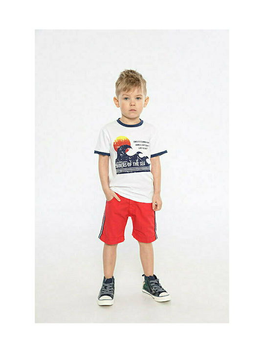 Gang Kinder Shorts/Bermudas Stoff Βερμούδα με Ρίγες Rot