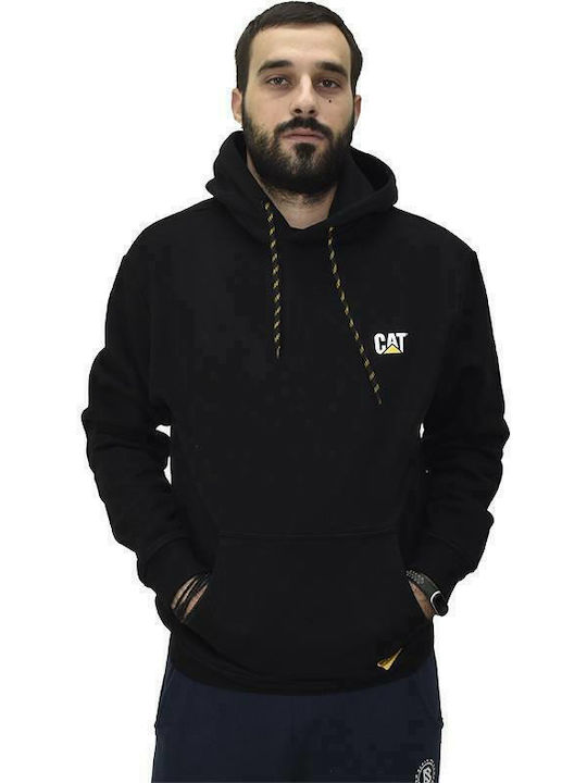 Herren Sweatshirt mit Kapuze und Taschen Schwarz