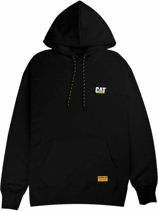 Herren Sweatshirt mit Kapuze und Taschen Schwarz