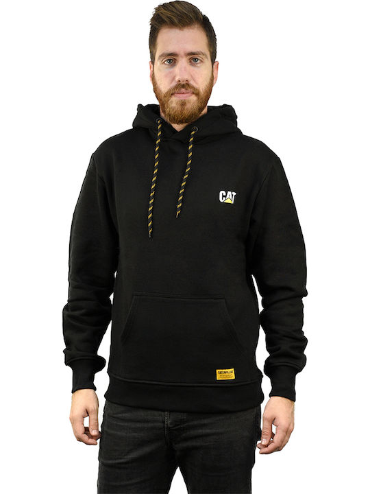 Herren Sweatshirt mit Kapuze und Taschen Schwarz