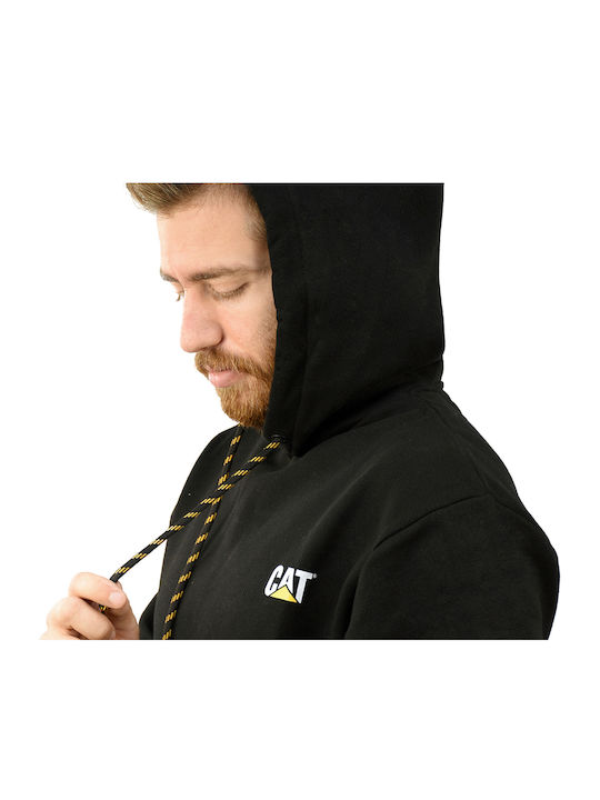 Herren Sweatshirt mit Kapuze und Taschen Schwarz