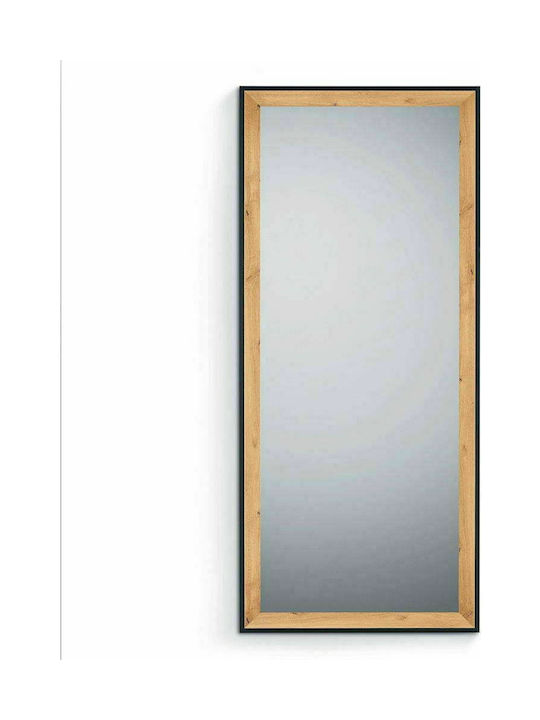 Mirrors & More Bianca Wall Mirror Full Length with Beige Wooden Frame 170x70cm 1pcs