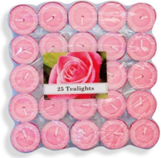 Tealights with Rose Scent in Purple Colour up to 4 Hours Duration 25 Pieces