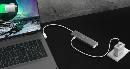 J5create JCD375 USB-C Docking Station mit HDMI 4K PD Gray
