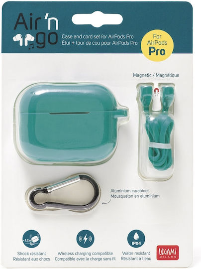 Legami Milano Air'n Go Husă cu cârlig în culoarea Turcoaz pentru Apple AirPods Pro