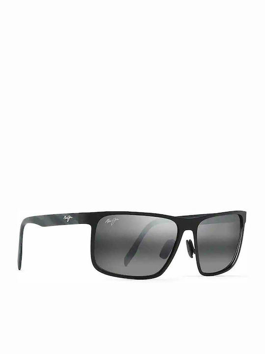 Maui Jim Wana Men's Sunglasses with Gray Plastic Frame and Black Lens 846-2M