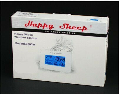 Happy Sheep E0303W Digital Weather Station Tabletop / Wall Mounted White