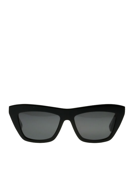 Bottega Veneta Women's Sunglasses with Black Plastic Frame and Black Lens BV1121S 001