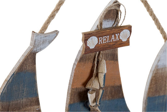 DKD Home Decor Κρεμάστρα Τοίχου Μεταλλική 3 Θέσεων Πολύχρωμη 34x2x35cm