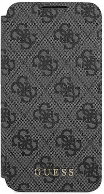 Guess Saffiano 4G Metal Gold Logo Synthetic Leather Book Gray (Galaxy S22+ 5G)