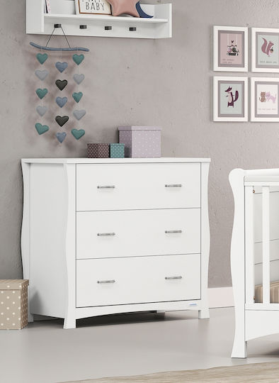 Oxford Baby Kommode mit 3 Schubladen Weiß 94x51x91cm