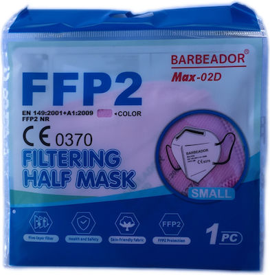 Max Barbeador Max-02D Filtering Half Μάσκα Προστασίας FFP2 NR για Παιδιά σε Ροζ χρώμα 20τμχ