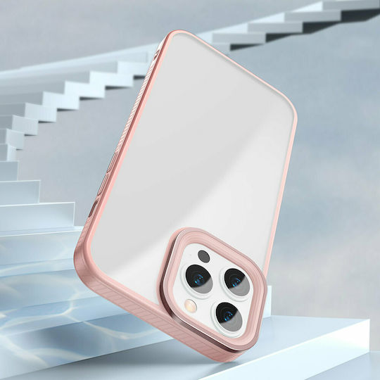 Baseus Umschlag Rückseite Silikon Transparent / Pink (iPhone 13 Pro)