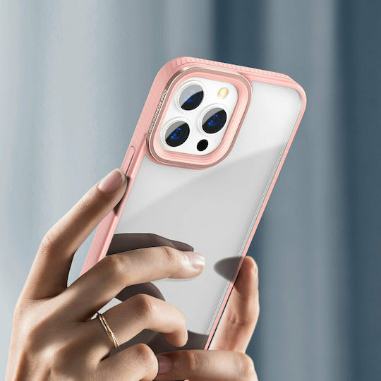Baseus Umschlag Rückseite Silikon Transparent / Pink (iPhone 13 Pro)