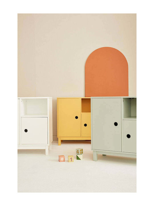 Wooden Kids Bedside Table Star White 60x30x60cm