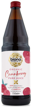 Biona Băutură din Fructe Organică Suc Organic Merișor Fără zahăr 750ml 1buc