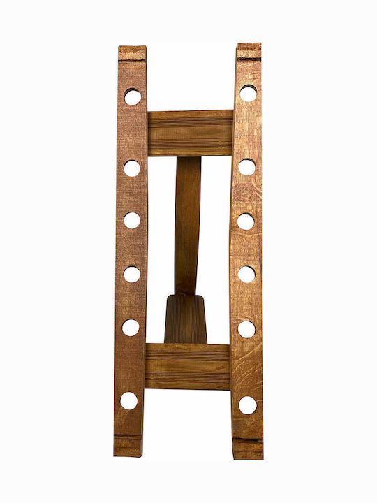 Freistehend Weinkeller Hölzernes für 10 Flaschen Dark Brown 50x30x78εκ.