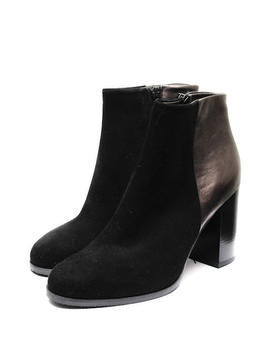 Paola Ferri Suede Women's Ankle Boots Black