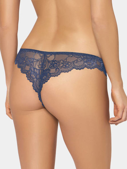 Triumph Tempting Lace Women's String with Lace Navy Blue