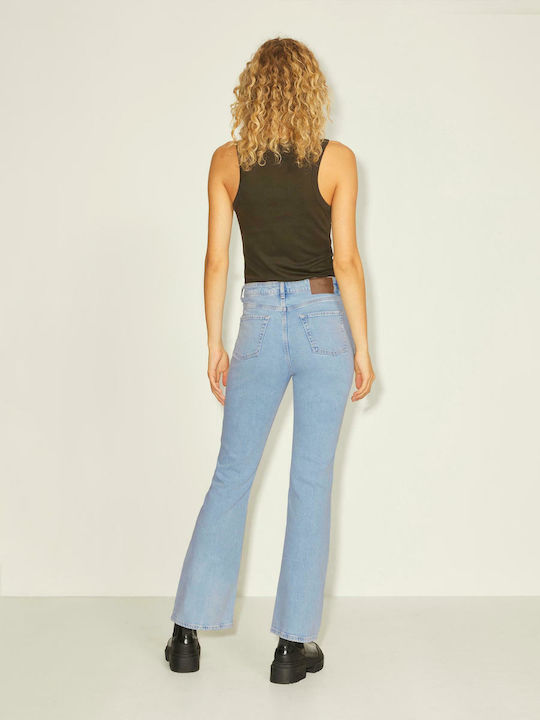Turin High Waist Women's Jean Trousers Flared in Bootcut Fit Light Aged Denim