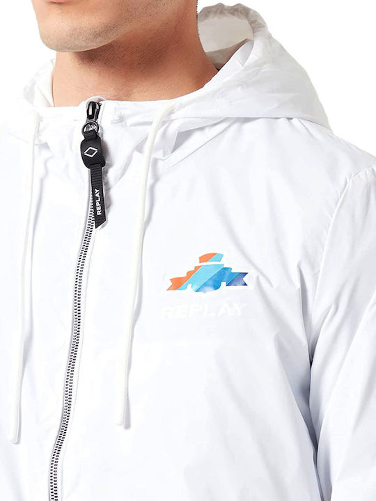 Geacă Waterproof și cu Protecție Împotriva Vântului Alb