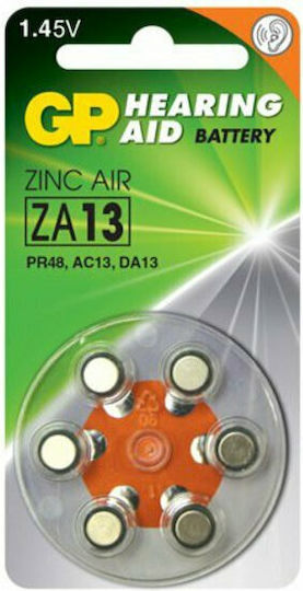 GP Batteries Hearing Aid Batteries 13 1.4V 6pcs
