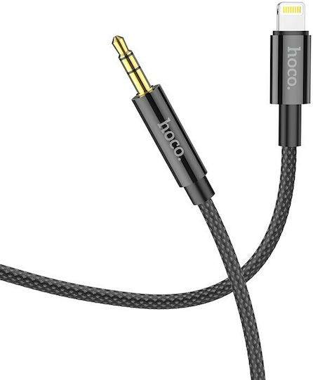 Hoco UPA19 Braided 3.5mm to Lightning Cable Μαύρο 1m