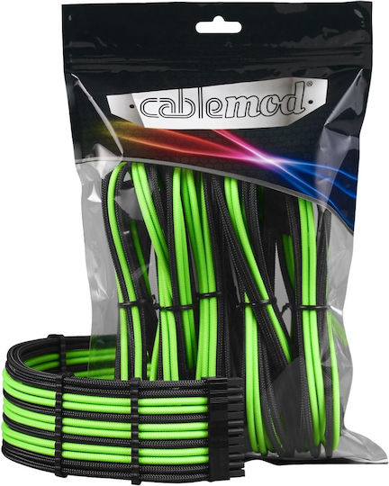 Cablemod PRO ModMesh Cable Extension Kit - Kabel 0.25m Grün (CM-PCAB-BKIT-NKKLG-3PK-R)