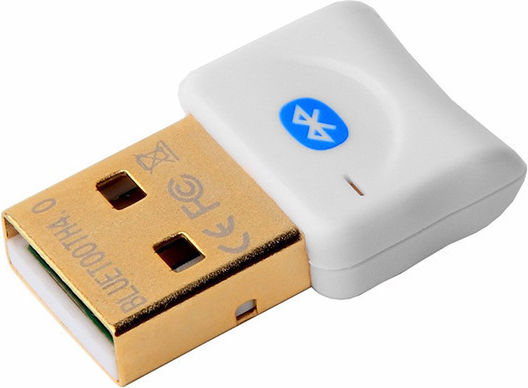 USB Bluetooth 4.0 Adapter Λευκό (10006)
