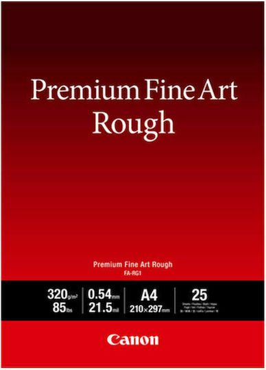 Canon FA-RG1 Hârtie Foto Premium Fine Art Smooth A3 320gr/m² pentru Imprimante Jet de cerneală 25 de hârtie fotografică