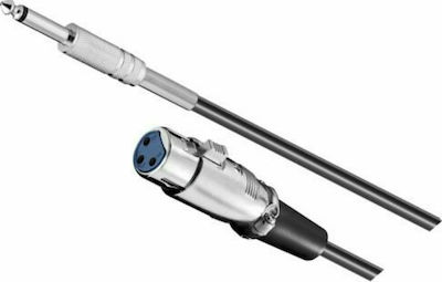 Powertech Cable XLR female - 6.3mm male Μαύρο 5m (CAB-V035)