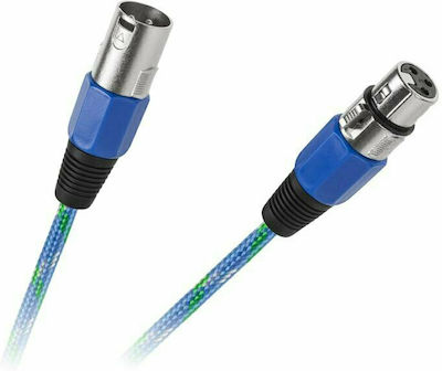 XLR male to XLR female 3m Cable Blue (DM-2754-3)