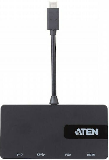 Aten USB-C Docking Station mit HDMI 4K Ethernet Schwarz (UH3232)