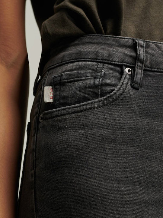 Talie înaltă Blugi de damă Evazați cu croială skinny Negru