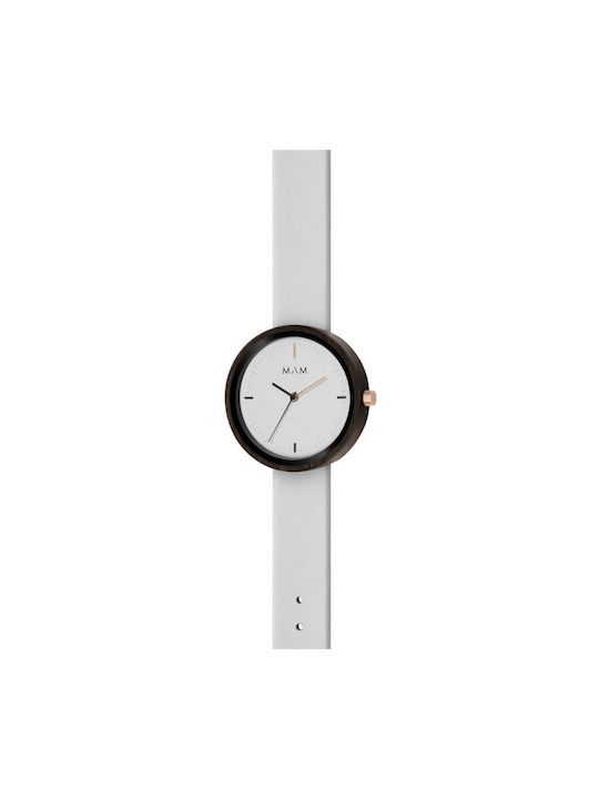 Mam Originals Plano Watch with Gray Leather Strap