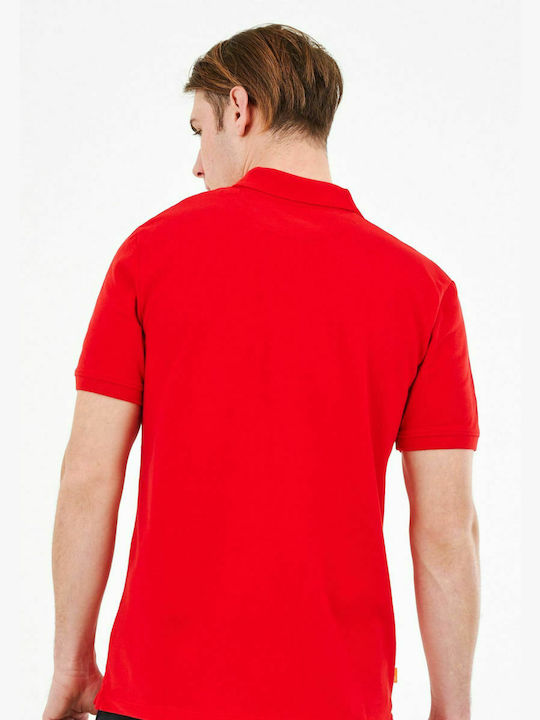 Timberland Herren Kurzarmshirt Polo Rot