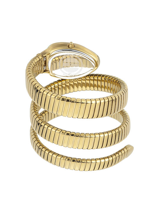 Just Cavalli Signature Snake Uhr mit Gold Metallarmband