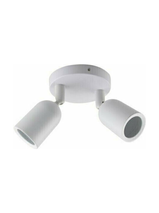 Optonica Double Spot with Socket GU10 in White Color