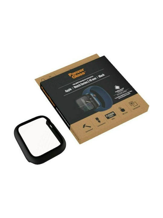 PanzerGlass Full Body Plastic Case with Glass in Black color for Apple Watch 45mm