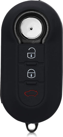 Silicone Car Key Cover Case Italy with 3 Buttons for Fiat Multicolour