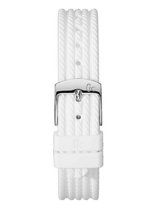 GC Watches Cablechic Women's Watch with White Rubber Strap