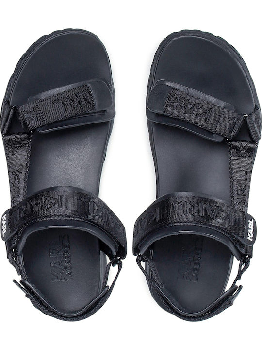 Flache Sandalen für Damen in Schwarz Farbe