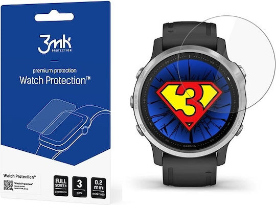 3MK Flexible 7H Tempered Glass pentru Garmin Fenix 6S/6S Pro 3buc