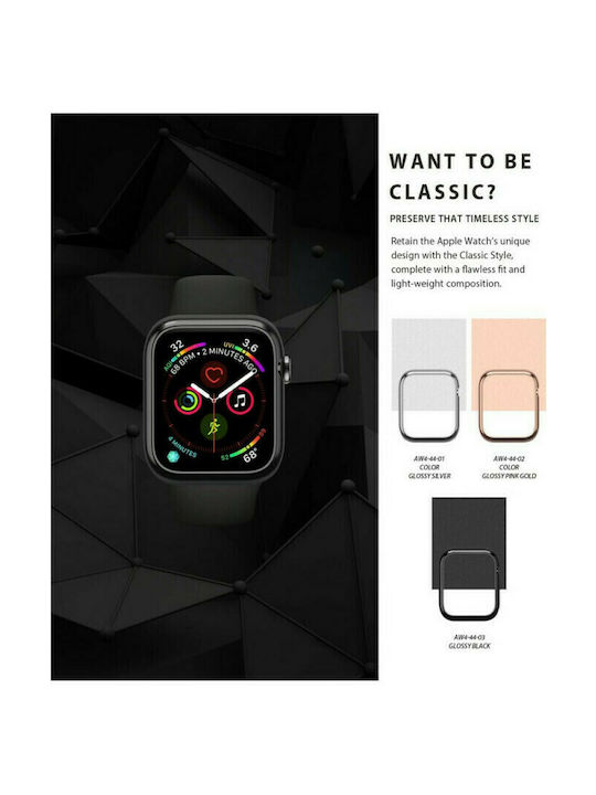 Ringke Bezel Styling Plastic Case Glossy Black for Apple Watch 44mm