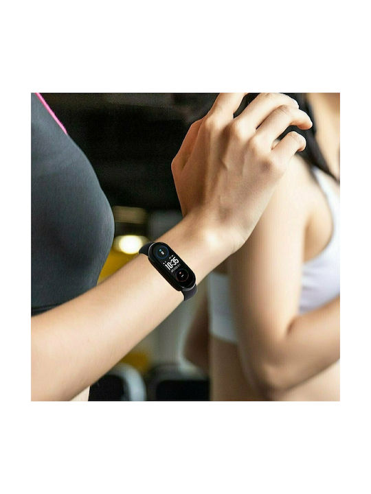 Tech-Protect Defense360 Plastic Case with Glass in Black color for Xiaomi Mi Band 3 / 4 / 5 / 6 / 6 NFC