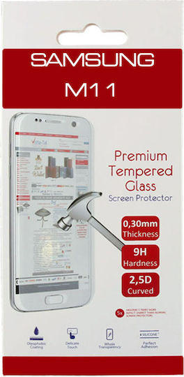 Volte-Tel Full Glue 2.5D 0.30mm Full Face Tempered Glass (Galaxy M11)