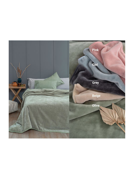 Palamaiki Dream Velour 2 Κουβέρτα Βελουτέ Μονή 160x220εκ. Pink