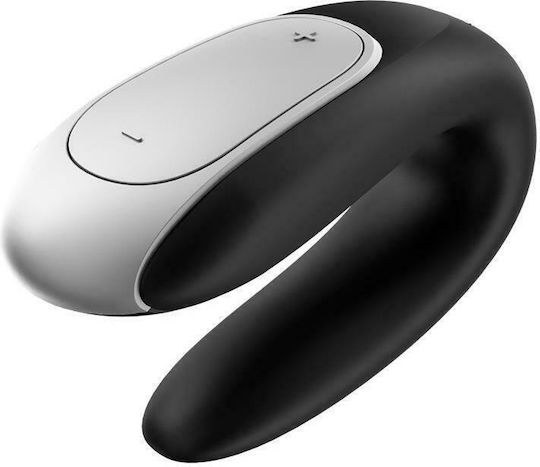 Satisfyer Double Fun Δονητής για Ζευγάρια με Απομακρυσμένο Έλεγχο Μαύρος