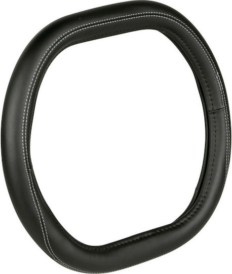 Lampa Car Steering Wheel Cover Club Synthetic Black with Black Stitching for Peugeot 2019+