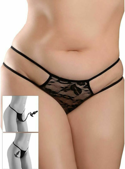Pipedream Hook Up Panties Crotchless Pleasure Pearl Plus Size